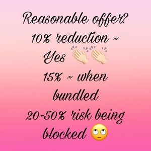 Be respectful with your offers